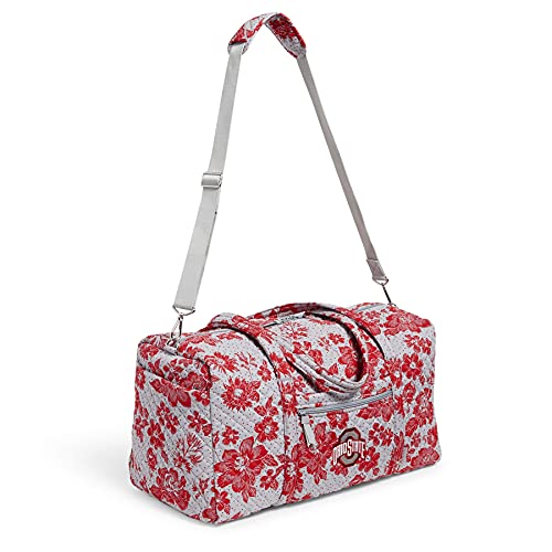 Vera Bradley Women's Cotton Collegiate Large Travel Duffle Bag (Multiple Teams Available), The Ohio State University Gray/Red Rain Garden - Recycled Cotton, One Size3