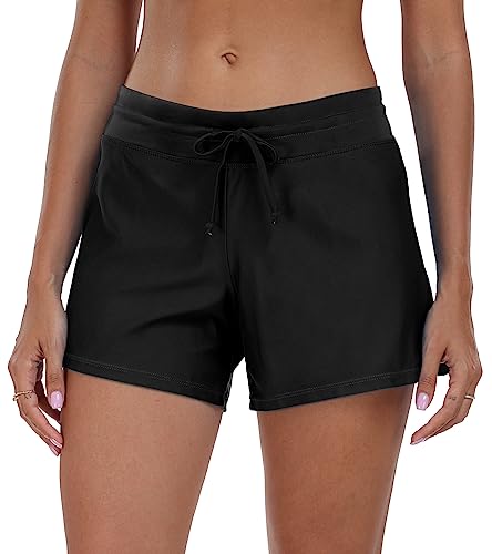 ChinFun Board Shorts Women's Swimswear Tankini Swim Briefs Side Split Swimsuit Bottom Waistband...