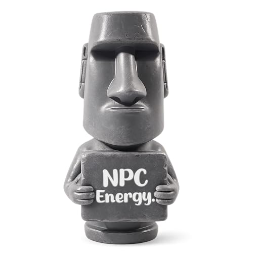 Figura Decorativa Moai NPC Energy de Resina 6.1 pulg