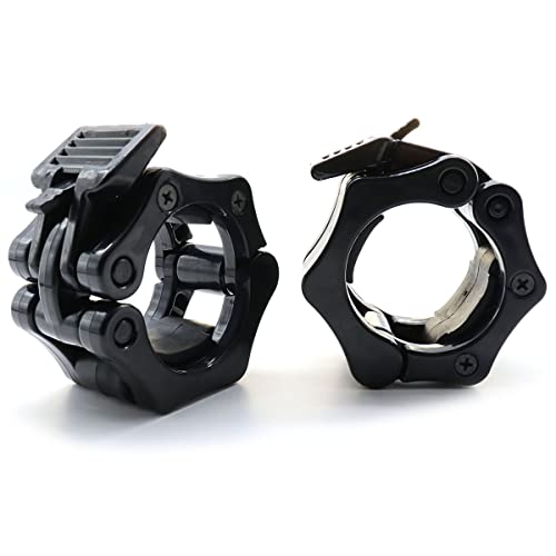 Eastygold Barbell Clamps Olympic Spinlock Collars Dumbbell Clips Weight Lifting Bar Lock Quick Release Professional Barbell Buckle 1 Pair For Gym Exercise Fitness Body Building 2 Inches #TOP1