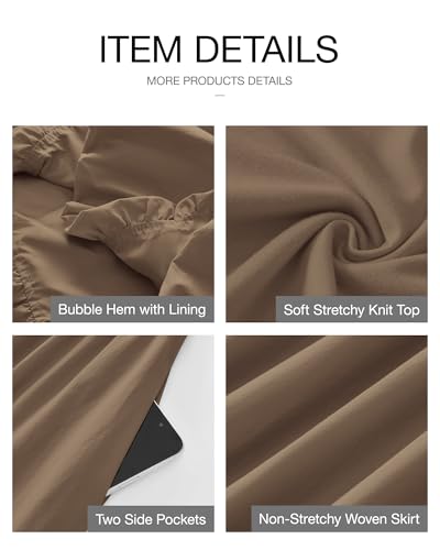 BTFBM Women's 2025 Summer Casual Sleeveless Midi Dress Patchwork Knit Tank Bubble Long Flowy Beach Maxi Sundress Pockets