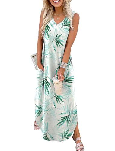 Image of Sampeel Summer Dresses Maxi Dress Vacation Beach Sundresses 2025 with Pockets