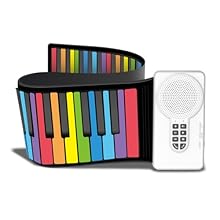 Portable Design: The 49-key silicone roll-up keyboard is lightweight and easy to carry, allowing you to enjoy playing music wherever you go. It is excellent for on-the-go musicians. Thick Silicone Keys: The keys are made of 4mm thick, enduring silico...
