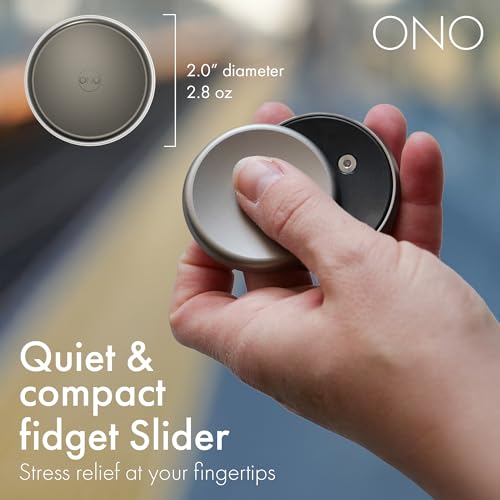 ONO Slider - Handheld Fidget Toy for Adults | Help Relieve Stress, Anxiety, Tension | Promotes Focus, Clarity | Compact, Portable Design (Natural - Titanium) by ONO - Image 2