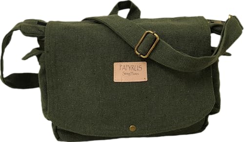 Image of ROUGH CANVAS COTTON MESSENGER BAG /BRASS ZIPPER CLOSURE /HANDMADE /ANTIQUE /VINTAGE /ECO LOVELY /UNISEX /SUSTAINABLE /HIGHLY DURABLE /WASHABLE /NATURAL