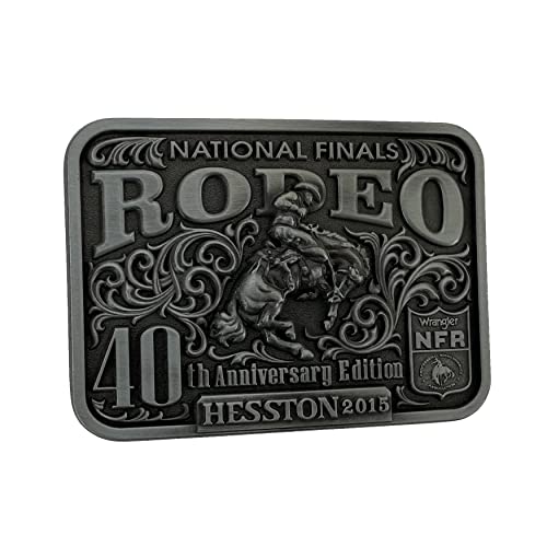 National Finals Rodeo Adult Belt Buckle, Hesston 2015 NFR, New, Wrangler, Cowboy