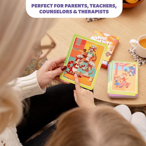 Who What Why Conversation Cards for Kids – Learning Materials for Social Skills, Emotional Intelligence & Critical Thinking – Speech Therapy Resources, Articulation & Sequencing Card Game, Ages 4+ - Image 3