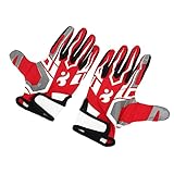 fuik Football Hitter Gloves Equipment, rutschfeste, Atmungsaktive Fußballhandschuhe für Fußball (Rote L)