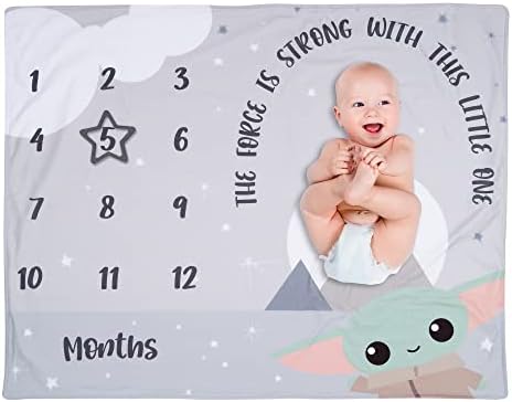 Lambs & Ivy Star Wars The Child/Grogu/Baby Yoda Fleece Milestone ...
