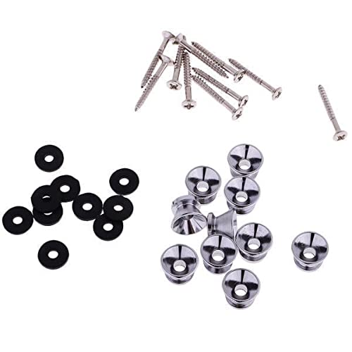 Colcolo Ensemble de 10 attaches métalliques pour sangle d’instruments à cordes - Les Beatles, Paul McCartney, John Lennon, RIngo Starr, George Harrison Colcolo Ensemble de 10 attaches métalliques pour sangle d'instruments à cordes