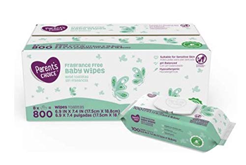 PACK OF 4 - Parent s Choice Fragrance Free Baby Wipes, 800 sheets