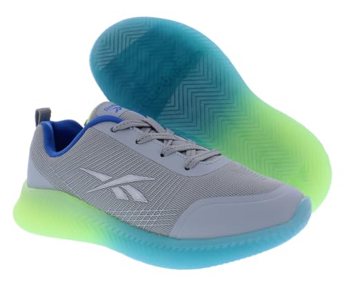 Reebok Fire PS Boys Shoes Size 3, Color: Grey/Multicolor2