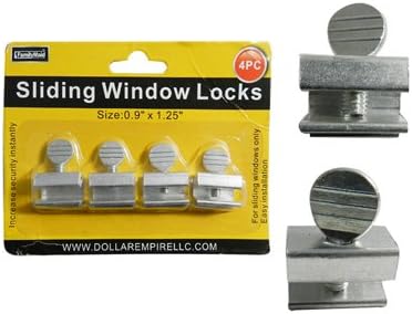 4pc Adjustable Sliding Window Locks (24 Packs Included)