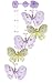 The Butterfly Grove Chloe Butterfly Nursery Mobile Hanging Nylon Layered Decor, Purple/Yellow