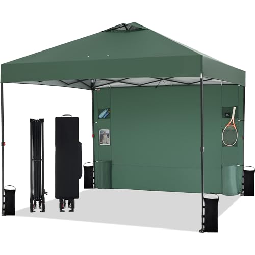 Tunbne 10'x10' Pop Up Canopy Tent with 1 Sidewall and...