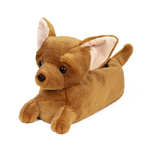 EverberryChihuahua Slippers for Women and Men - Cozy Plush Dog Slippers for Adults