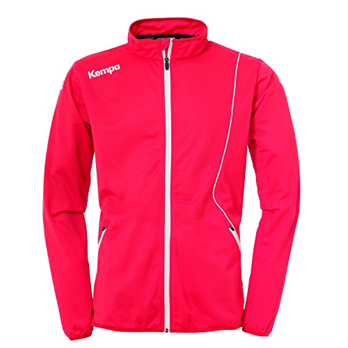 Kempa Curve Classic Veste Enfant – 100% Polyester – Passepoils Contrastés – Fermeture Éclair