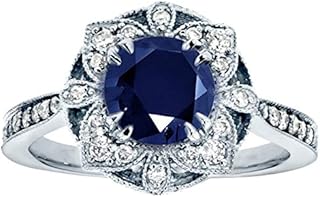 Janly Clearance Sale Women Rings , Fashion Hollow Flower Female's Copper Ring With Blue Zircon Ring Size 6-10 , Jewelry Sets , Valentine's Day (10)