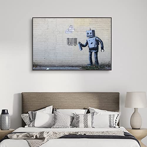 バンクシー 絵画 インテリア Banksy アートパネル 飾り絵 落書き ポスター アルミ合金 フレーム 壁掛け アートフレーム モダン アートボード 絵画 印刷された インテリア部屋飾り 壁掛け [3]