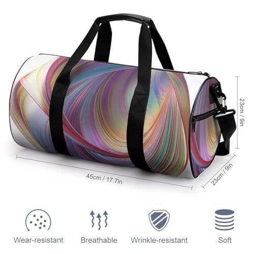 Travel Duffel Bag Weekender Bags for Men Women Large Capacity Overnight Bags Flowing Rainbow Lines Travel Sports Gym Bag Canvas Carry On Tote Bags for Travel Yoga2