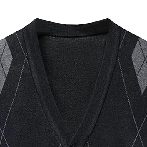 Mens Soft Breathable Buttons Sweater V-Neck Slim Fit Long Sleeve Sweaters Classic Fashion Casual Cardigan2