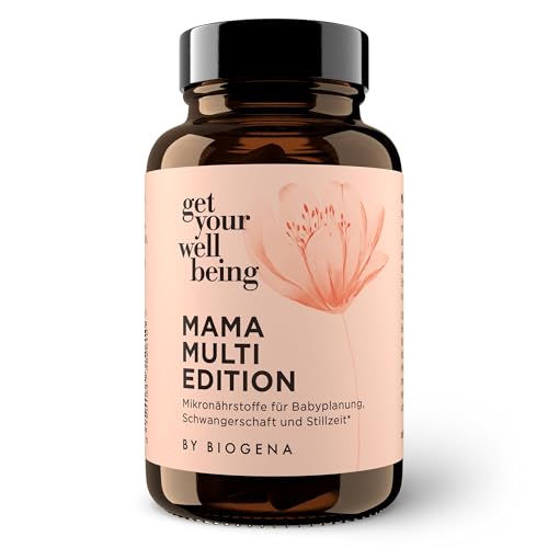 get your wellbeing by BIOGENA - Mama Multi Multivitamin-Mikronährstoff-Komplex vegan - Für Kinderwunsch Schwangerschaft & Stillzeit Mit Spurenelementen Vitaminen & Mineralstoffen 60 Kapseln