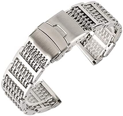 Bracelet de montre en acier inoxydable argent noir or 20mm 22mm 24mm