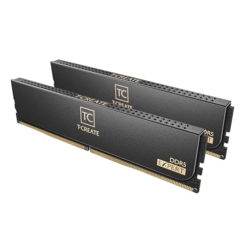 Image of TEAMGROUP T-Create Expert Overclocking 10L DDR5 32GB Kit (2 x 16GB) 5600MHz (PC5-44800) CL38-46-46-76 Intel XMP 3.0 & AMD Expo Compatible Desktop Memory Module Ram Black - CTCED532G5600HC38GDC01