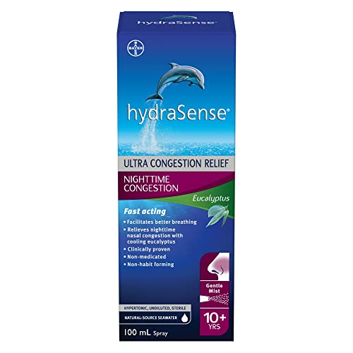 hydraSense Eucalyptus Nasal Spray, Specialty Nasal Care, With Refreshing Eucalyptus and Mint,...