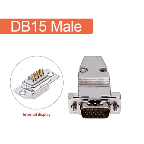Conector metálico DB15 VGA con aleación duradera y pines de latón macizo 2