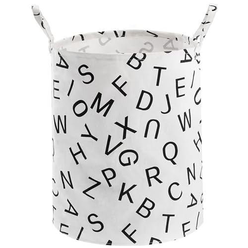 Image of Large Storage Basket for Girls and Boys, Collapsible Laundry Hamper with Long Handles, Toy Bins for Nursery, Kids Room Décor