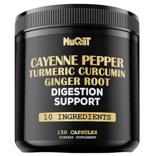 Cayenne-Pepper-Capsules-Extract-101-with-Turmeric-Curcumin-Root-Ginger-Root-Berberine-HCl-More-Support-Immune-System-Digestion-Joint-Health-Heart-Health-150-Capsules