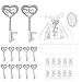 Clave Abrebotellas 10Pcs, Llave Abrebotellas Retro para Decoración de Bolsas de Recuerdos de Boda (Plata Antigua-C)