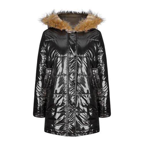 Womens Sequin Bling Warm Fuzzy Hooded Hoods Outfit for Women Long Sleeve Fall Winter Coats 2025 Trendy4