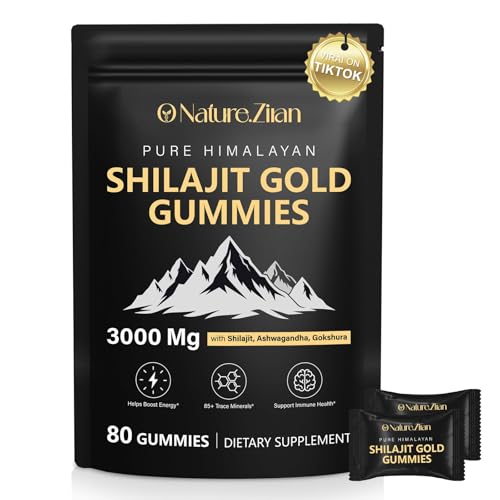 O NATURE . ZIRAN Shilajit Gummies for Men & Women - Shilajit Gold Gummies Rich in Ashwagandha,...