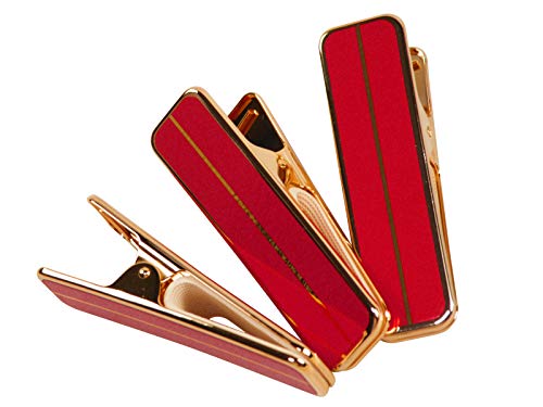 [華みち] 着付けクリップ ハンディークリップ 真鍮 大サイズ 3本セット (赤3P)のサムネイル