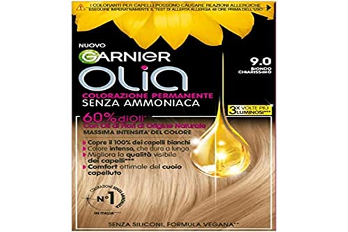 Garnier Olia Haarfarbe, permanente Haarfarbe, ohne Ammoniak, mit Blütenölen natürlichen Ursprungs, vegane Formel, sehr helles Blond
