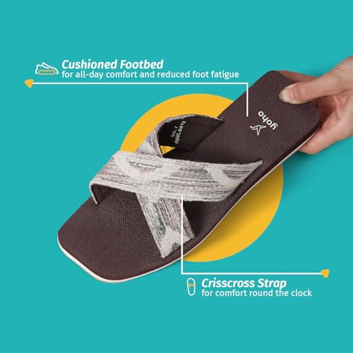 Image of YOHO Flats for Women | Lightweight, Anti-Skid, Cushioned Footbed Flip Flops | Casual & Fashionable for Everyday Use EVA Sandals 002