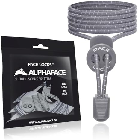 ALPHAPACE Pace Locks  elastyczne sznurówki, sznurowadła bez wiązania, zapięcie typu slip-on, dla sportowców, młodzieży i osób starszych, 120 cm