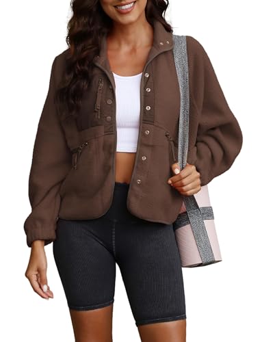 ReachMe Sherpa Jacket Fuzzy Fleece Jackets Winter Coats - Image 7