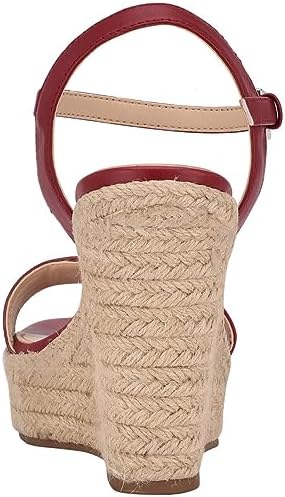 Calvin Klein Women's Hamal Wedge Sandal, Cherry RED 600, 9 | Image 2