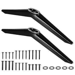 YiLUXmyyxgs 2 Pcs TV Stand Legs, Table Top TV Stand Base Replacement Bracket Feet for Most 28-65 inch LCD/LED/OLED Flat & Curved TVs, Black Television Stands Legs, with Screws and Washers