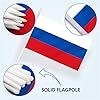 Russia Stick Flag, ANLEY Russian 5x8 inch (12 X 20cm) HandHeld Mini Flag With 12" (30cm) White Solid Pole - Vivid Color and Fade Resistant - 5 x 8 inch Hand Held Stick Flags With Spear Top (1 Dozen) #4