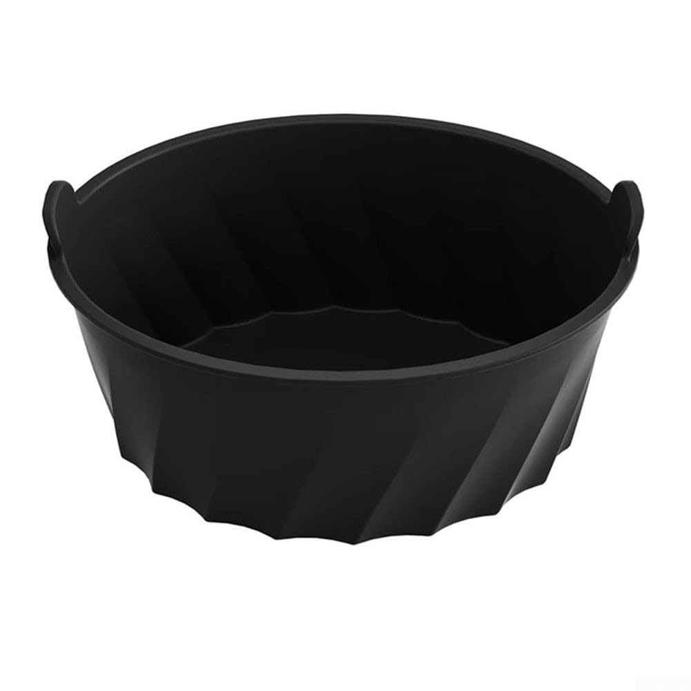 Reusable Silicone Slow Cooker Liner for 6-8 Quart Oval, High Resistant, Dishwasher Safe, Non- Insert(black)