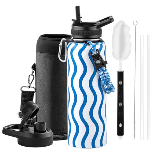 Image of RAYMYLO 2026 Soccer Biggest Event Edition Insulated Water Bottle 40 oz, Nation Flag Design, Best Souvenir & Gift for World Soccer Lover, Vacuum Stainless Steel (Cold for 36Hrs), Leak Proof & Non-BPA
