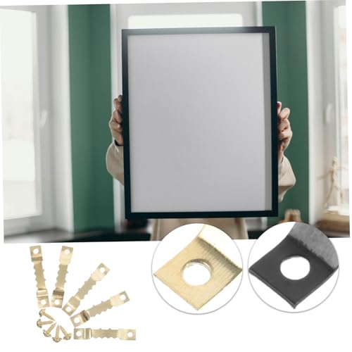 Image of Healifty Heavy Duty Sawtooth Picture Hangers with Screws Self-Tapping Installation Kit for Rv Boat Truck for Hanging Artwork Photos and Clocks
