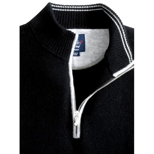 johnnie-O Men's Mayfair Quarter-Zip Sweater, Black2