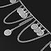 Aheli Silver Plated Taditional Layer Body Chain Belly Chain Kamarbandh Waist Chain Belt Dress Jewellery for Women