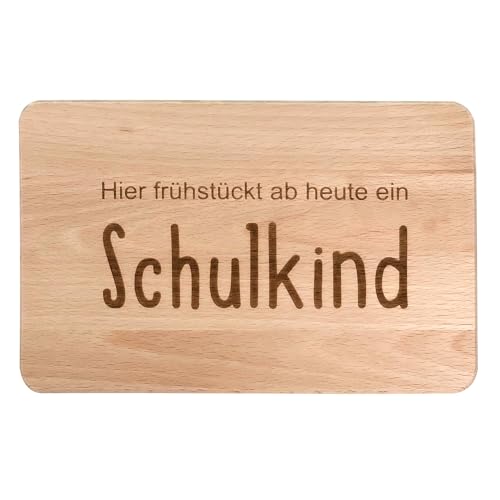 Frühstücksbrett Brotbrett fürs Schulkind zum Schulanfang (Schulkind)