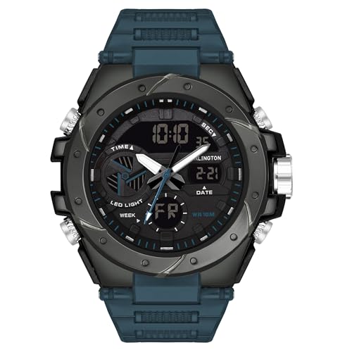 Carlington Analog-Digital Sports Watch Chronograph, Dual Time,Ala...